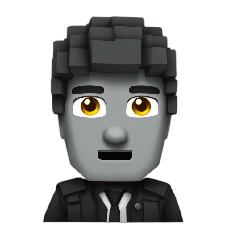 “Minecraft FBI agent emoji,,