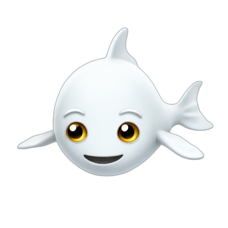 white swimming creature