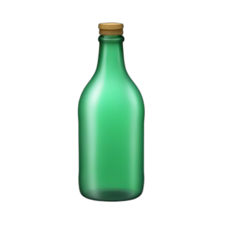 an empty glass bottle