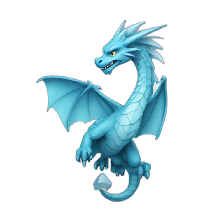 check mark emoji with name ILYES in ice dragon style